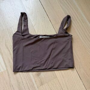 Meshki Purple Mocha Crop Top Silky Texture